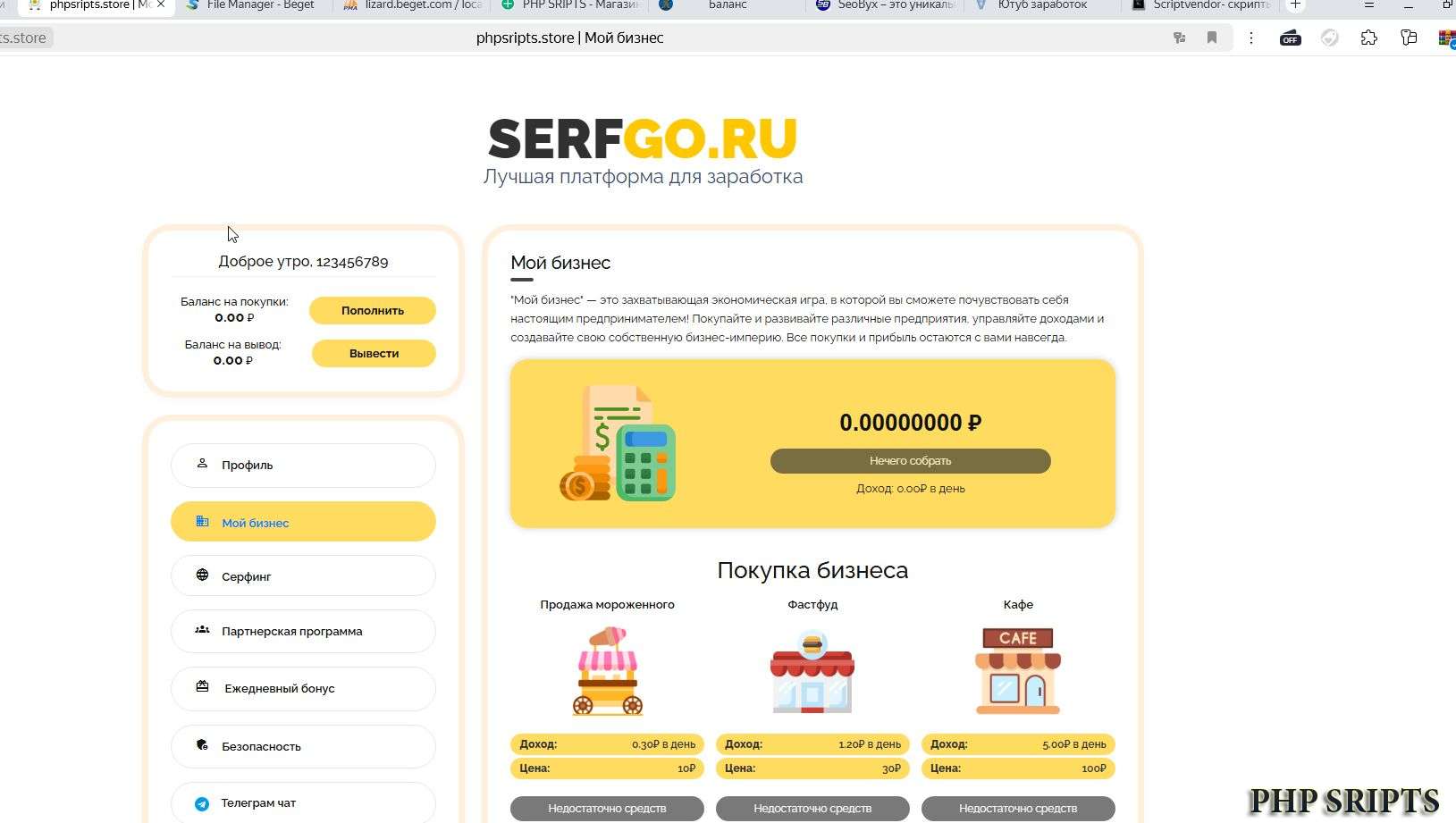 Скрипт сайта